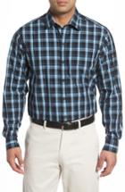 Men's Cutter & Buck Summerland Non-iron Plaid Sport Shirt - Purple