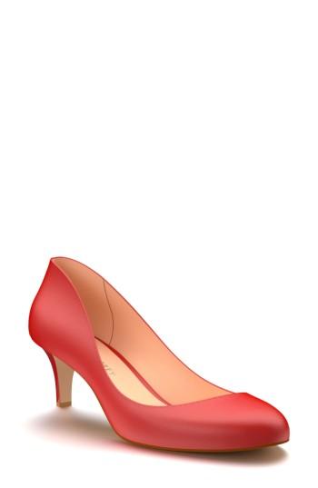 Women's Shoes Of Prey Kitten Heel Pump B - Red