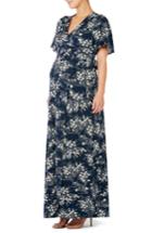 Women's Ingrid & Isabel Flutter Sleeve Knit Maternity/nursing Maxi Dress - White