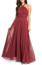 Women's Lulus Chiffon Halter Gown