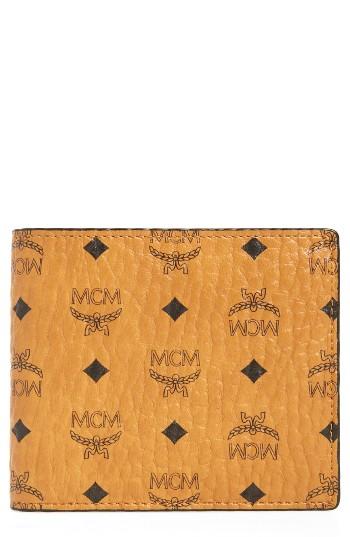 Men's Mcm Claus Small Wallet - Brown