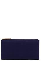 Women's Dagne Dover Signature Slim Coated Canvas Wallet - Blue