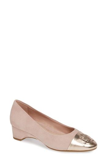 Women's Taryn Rose Babe Cap Toe Pump M - Pink