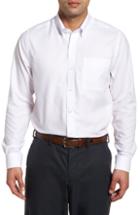 Men's Cutter & Buck Tailored Fit Nail Head Sport Shirt, Size - White