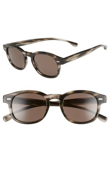 Men's Boss 49mm Sunglasses - Striped Gray