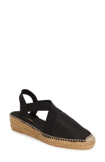 Women's Toni Pons 'vic' Espadrille Slingback Sandal Eu - Black