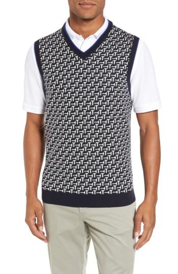 Men's Ted Baker London Tommas Golf Merino Sweater Vest (s) - Pink