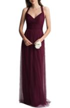 Women's #levkoff Crisscross Strap English Net A-line Gown - Red