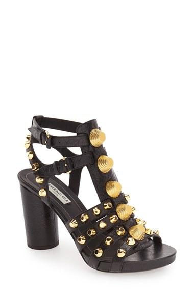 Women's Balenciaga Studded Cage Sandal Us / 39eu - Black