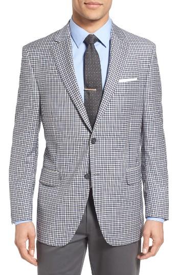 Men's Peter Millar Classic Fit Check Wool Sport Coat S - Beige