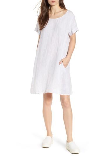 Women's James Perse Stripe Linen Dress - Grey