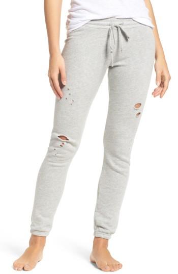 Women's Michael Lauren Destroyed Jogger Pants - Grey