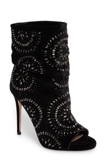 Women's Imagine Vince Camuto Delore Embellished Slouchy Bootie .5 M - Black