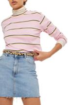Women's Topshop Stripe Tee Us (fits Like 0-2) - Pink