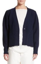 Women's Sofie D'hoore Mixed Stitch Wool Button Cardigan
