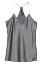 Women's Theory Vintage Draped Back Slip Camisole Top - Grey