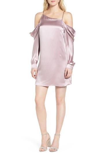 Women's Parker Camille Asymmetrical Silk Minidress - Purple