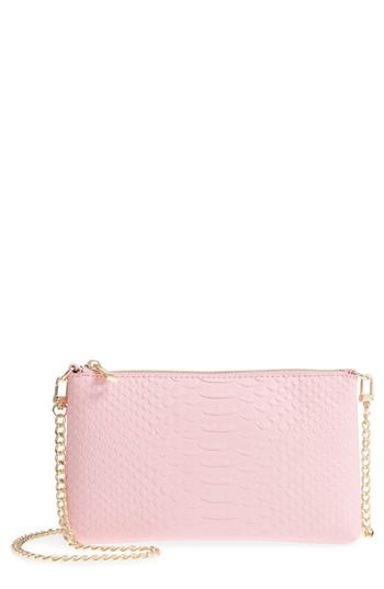 Jules Kae Lola Textured Faux Leather Crossbody Bag - Pink