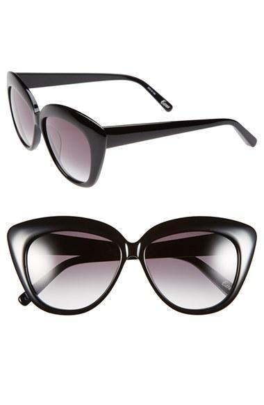 Elizabeth And James 'essex' 57mm Polarized Sunglasses Black/ Smoke Gradient