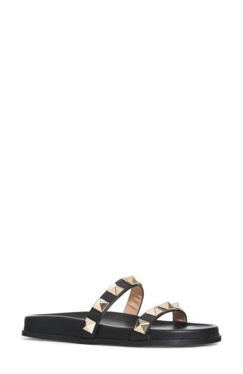 Women's Valentino Garavani Rockstud Lock Slide Sandal Us / 36eu - Black