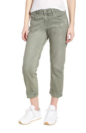 Women's Ag 'the Ex-boyfriend' Crop Slim Jeans - Green