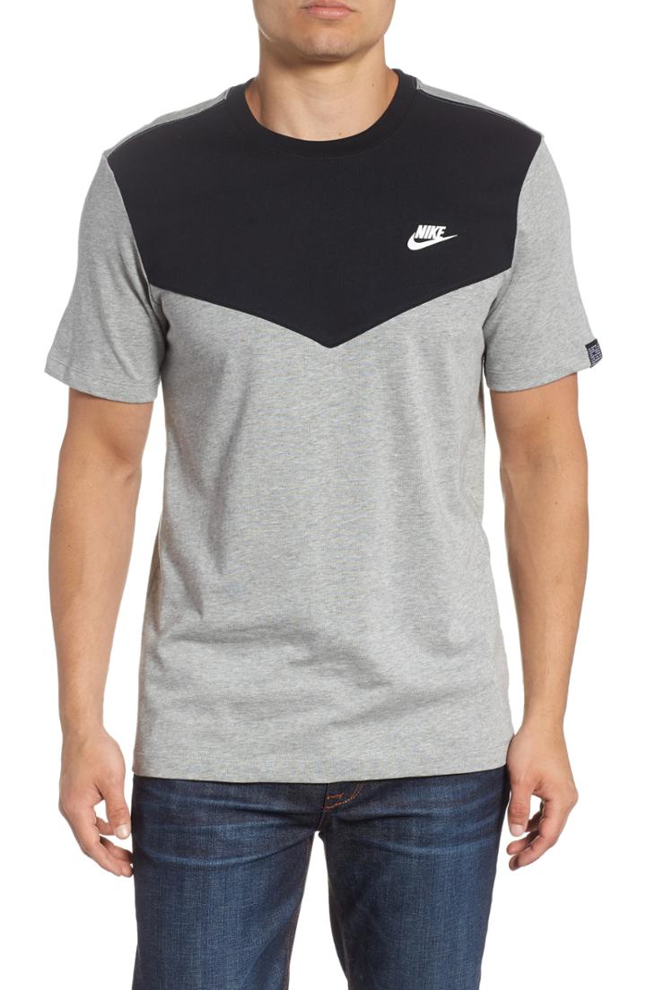 Men's Nike Windrunner Colorblocked T-shirt, Size - Black