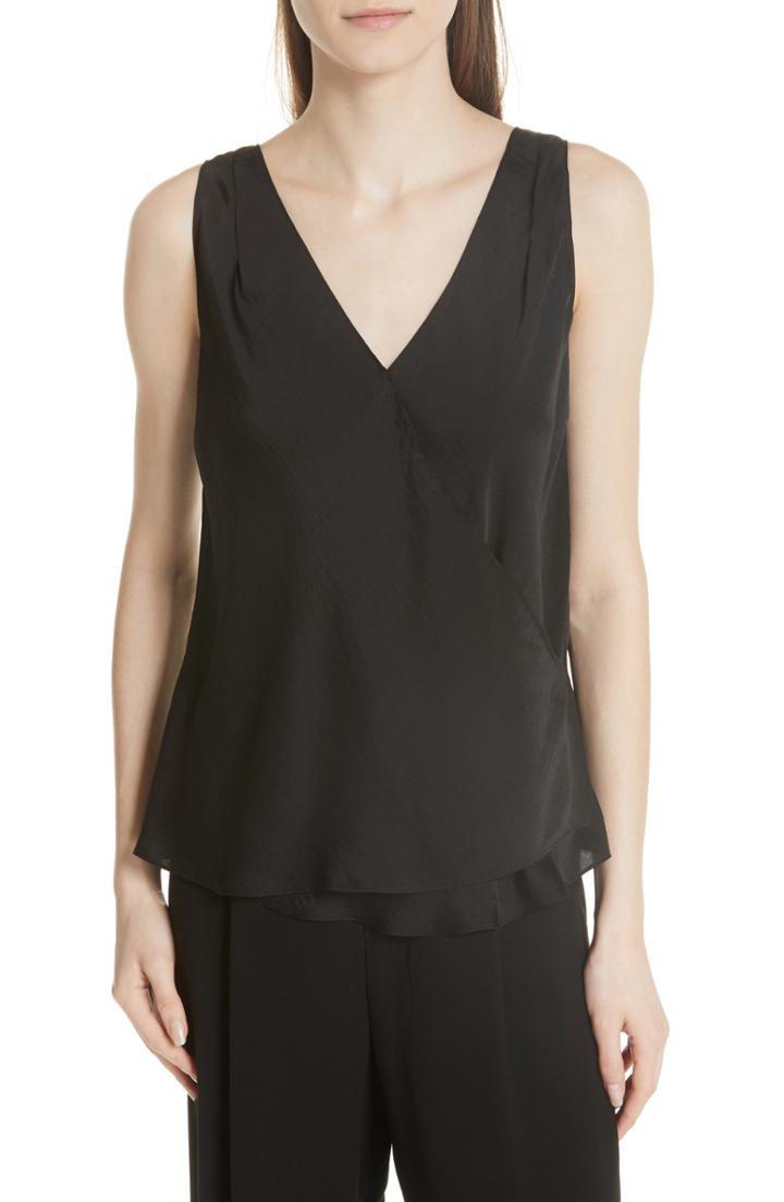 Women's Vince Wrap Hammered Satin Tank
