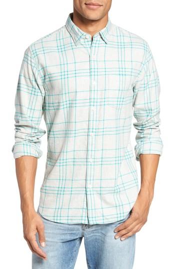 Men's Bonobos Slim Fit Brushed Plaid Sport Shirt - Grey