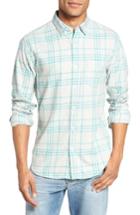 Men's Bonobos Slim Fit Brushed Plaid Sport Shirt - Grey