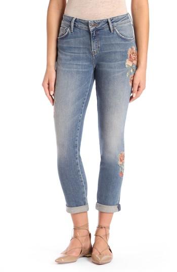 Women's Mavi Jeans Ada Embroidered Boyfriend Jeans - Blue