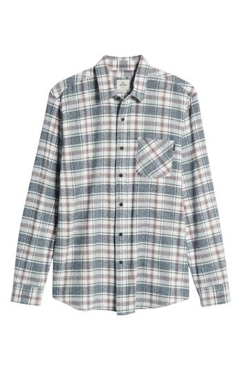Men's Rip Curl Raven Plaid Woven Shirt, Size - Ivory