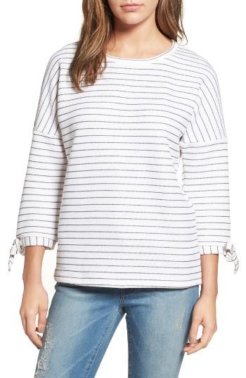 Women's Caslon Tie Sleeve Sweatshirt - Ivory