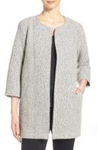Women's Eileen Fisher Cotton Blend Round Neck Jacket