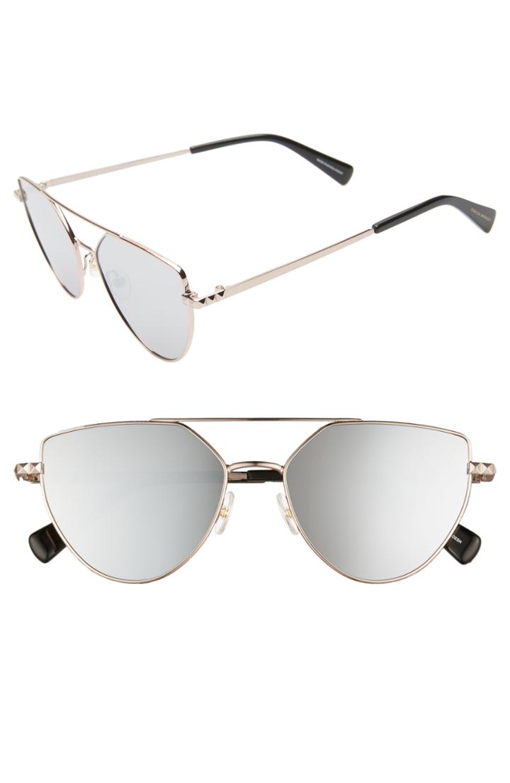 Women's Rebecca Minkoff Stevie2 55mm Aviator Sunglasses - Rose Gold