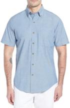 Men's Peter Millar Heritage Chambray Sport Shirt, Size - Blue