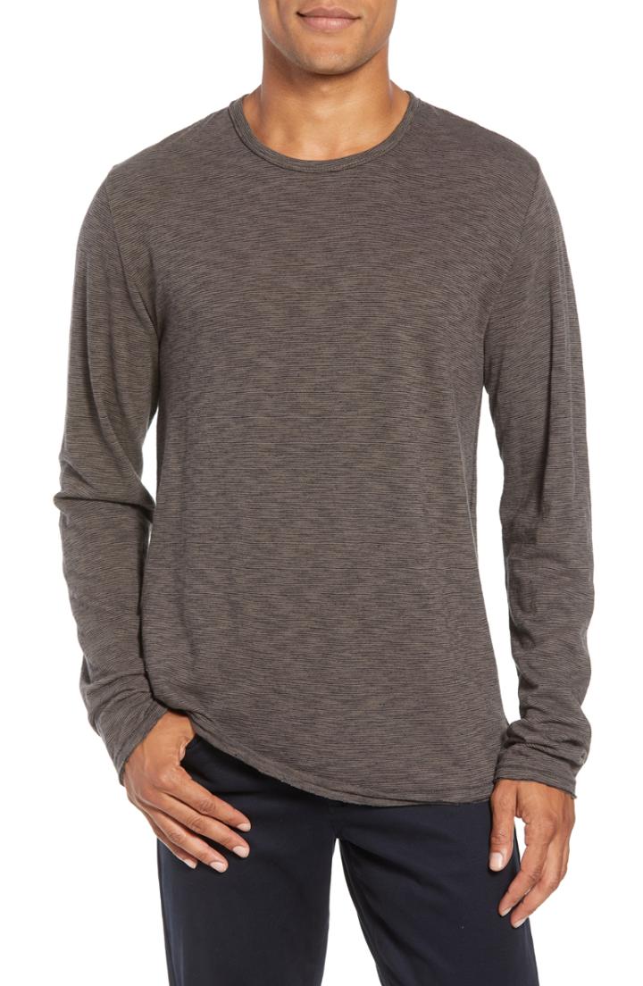 Men's Rag & Bone Owen Slim Fit Long Sleeve T-shirt, Size - Grey