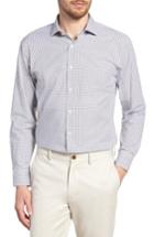 Men's Nordstrom Men's Shop Trim Fit Check Dress Shirt 34/35 - Black