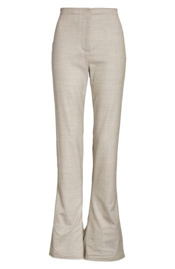 Women's Acne Studios Toni Fluid Wide Leg Wool Pants Us / 36 Eu - Beige