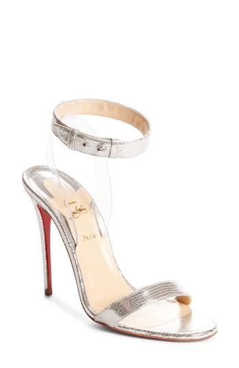 Women's Christian Louboutin Jonatina Sandal .5us / 36.5eu - Metallic