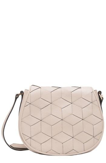 Welden Escapade Pebbled Leather Saddle Bag - Ivory