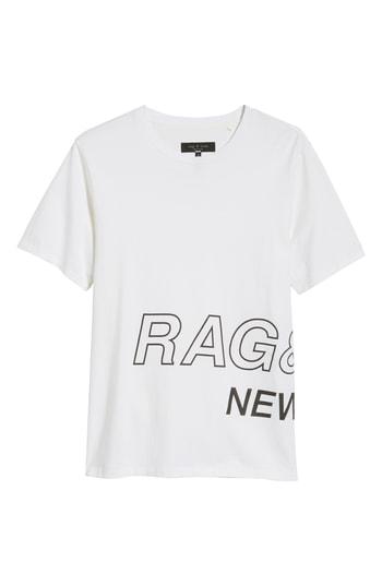 Men's Rag & Bone Wrap Around Crewneck T-shirt - White