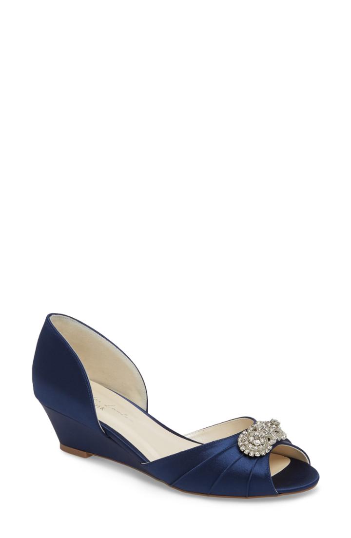 Women's Paradox London Pink Kai D'orsay Wedge Pump M - Blue