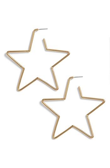 Women's Kate Spade New York Scrunched Scallops Star Large Hoop Earrings