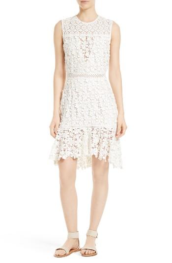 Women's Sea 3d Crochet Sheath Dress