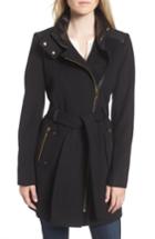Women's Via Spiga Wool Blend Coat - Black
