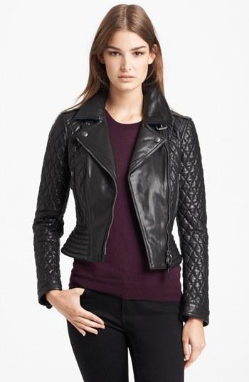 Burberry Brit 'dunmow' Quilted Leather Jacket