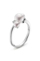 Women's Mikimoto Pearl & Diamond Ring