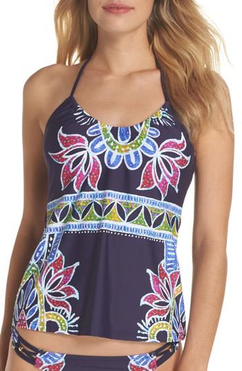 Women's Trina Turk Lotus Tankini Top - Blue