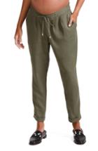 Women's Ingrid & Isabel Under Belly Tapered Maternity Ankle Pants - Green