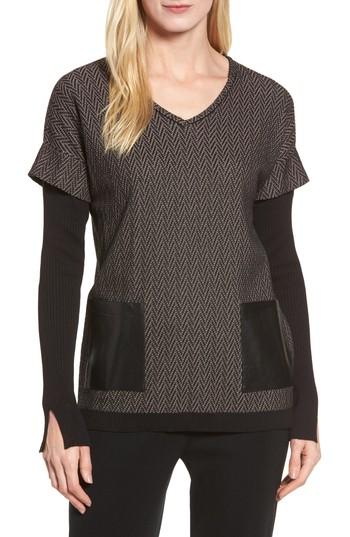 Women's Ming Wang Layered Look Sweater